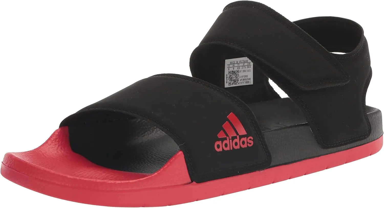 adidas Unisex Adilette Sandals, Black/Better Scarlet/Black, 4 US Men