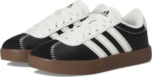 adidas VL Court 3.0 Sneaker, Black/Off White/Black, 3.5 US Unisex Little Kid