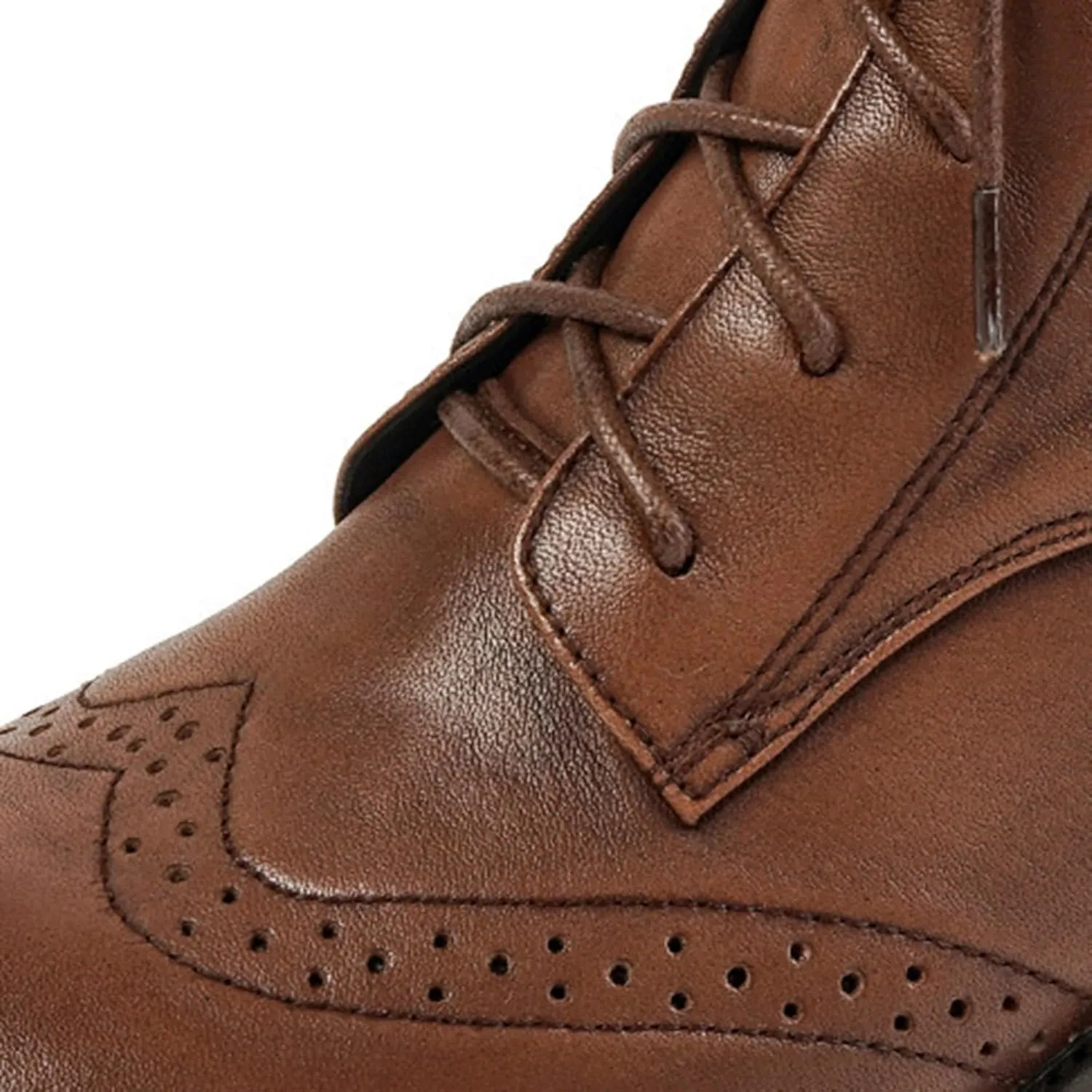 Ankle Boots for Women Dressy Leather Boots for Women PU Leather Fashion Pointed Toe Chunky Heels Lace up Side Zipper