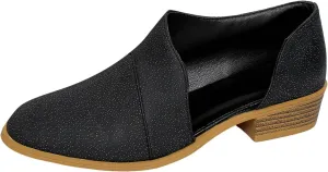 Ankle Boots for Women, No Heel Arch Support Flat Heel Boots Side Zipper Vintage Leather Damping Ankle Boots Shoes