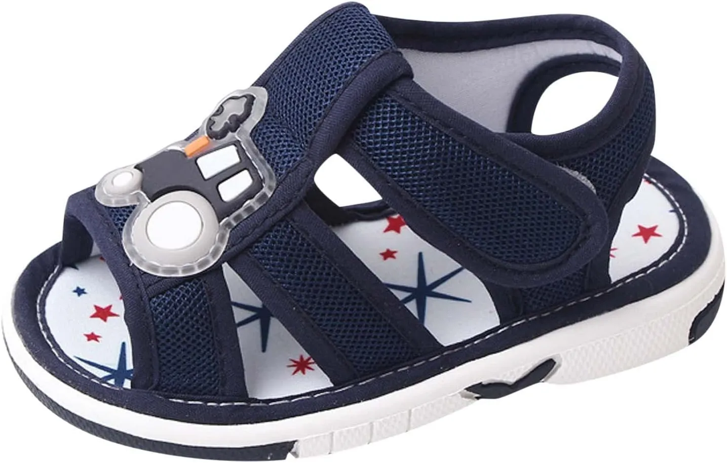 Baby Boy Squeaky Sandals Infant Premium Rubber Sole Closed-Toe Non-Slip Shoes Toddler Soft First Walkers Shoes