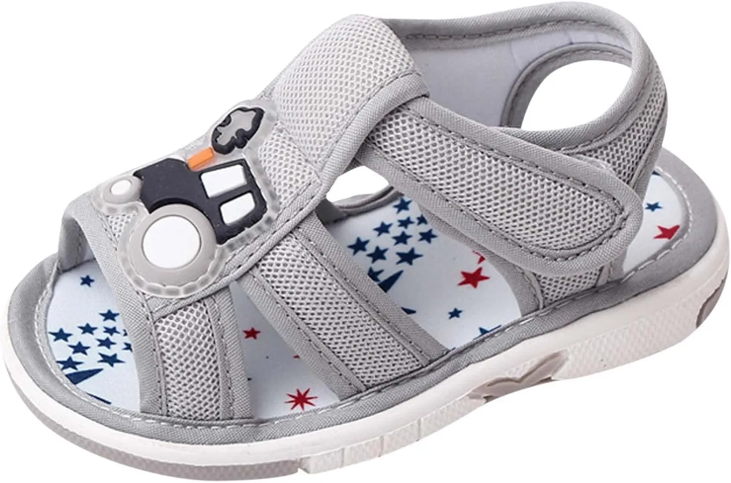 Baby Boy Squeaky Sandals Infant Premium Rubber Sole Closed-Toe Non-Slip Shoes Toddler Soft First Walkers Shoes