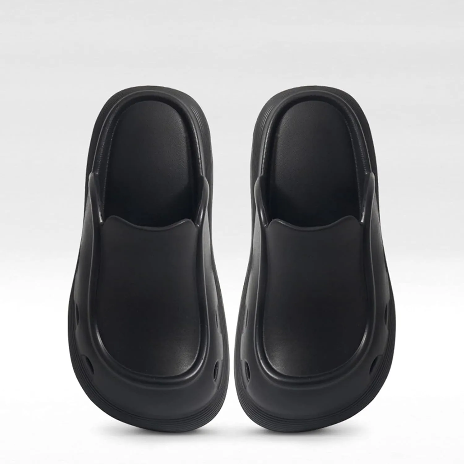 Bath Slippers Mens Cloud Slides Women and Men Showers Sandals Pillow Slippers Soft Sole Open Toe Non-Slip