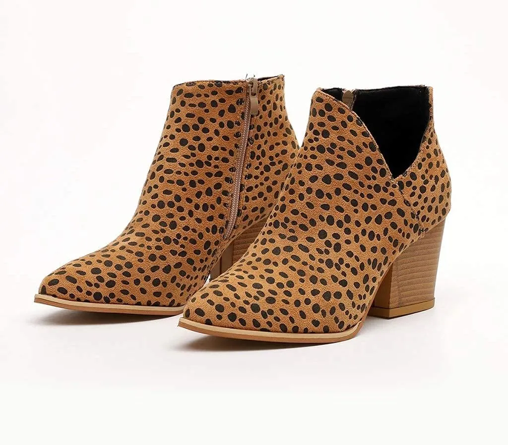 Bcshiye Women's Riding Booties Mid Calf Boots Retro Knee High Lace-up Combat Boots Chunky Heel Dress Western Booties
