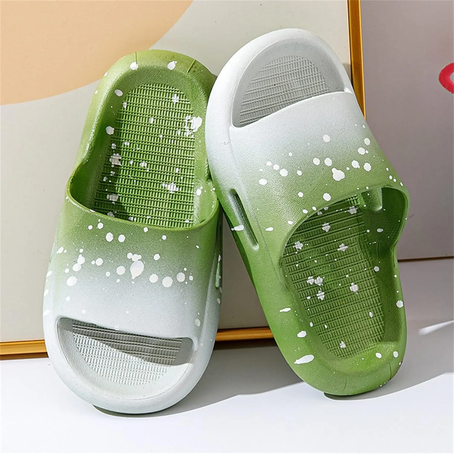 Boys Girls Shower Slides Open Toe Soft Sole Anti-Slip Snowflake Gradient House Shoes 2025 Slippers for Baby Girl