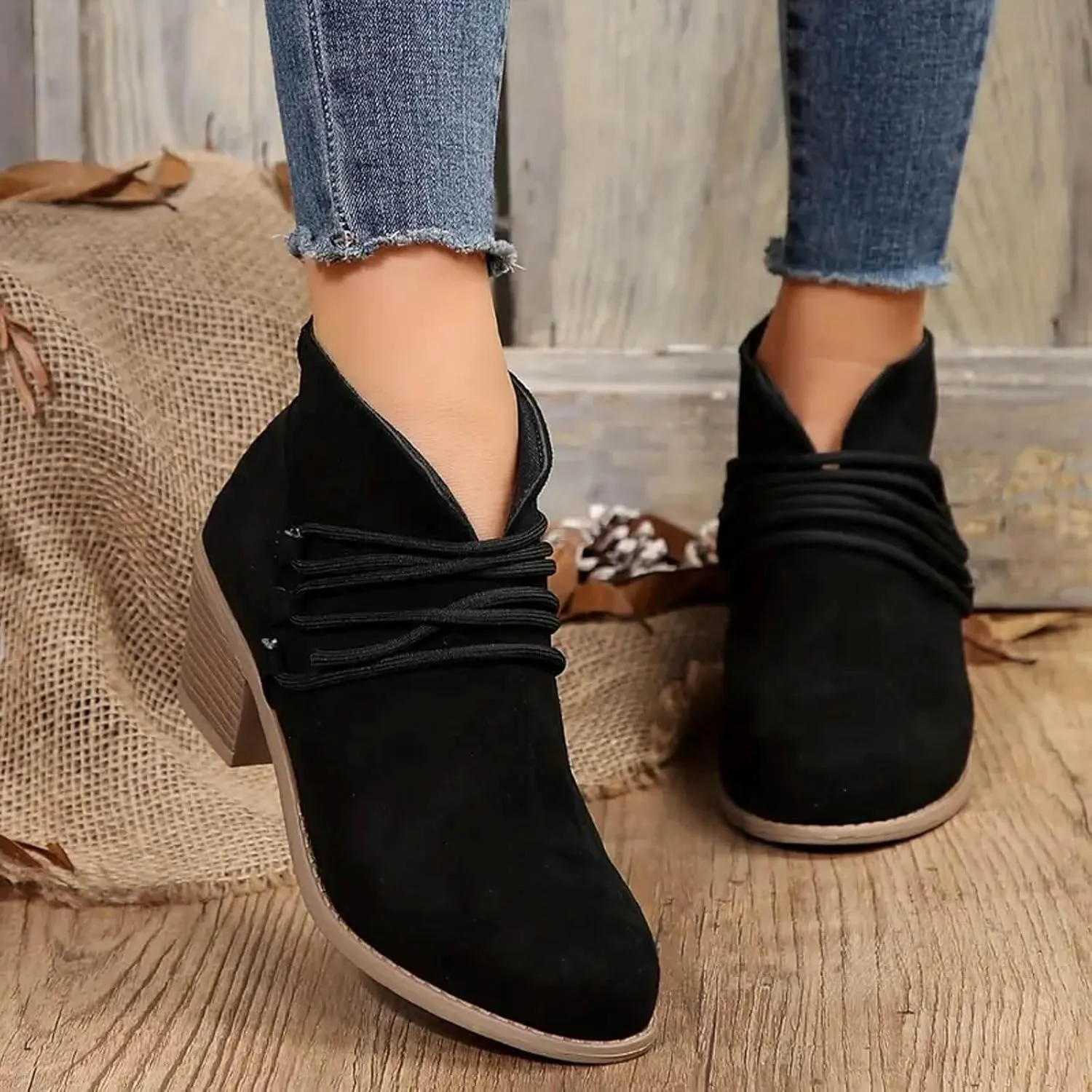 Cathalem Boots for Women 2024 Premium Orthopedic Ankle Boots Arch Support Leather Comfortable Side Zip Wedge Booties