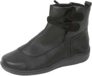 Cathalem Boots for Women Premium Orthopedic Ankle Boots Arch Support Leather Comfortable Side Zip Wedge Booties