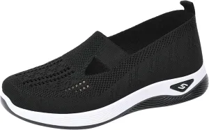 Cathalem Orthopedic Shoes for Women Slip on Sneakers Shoes Women's Woven Orthopedic Breathable Soft Sole Shoes