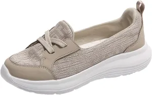 Cathalem Slip on Sneakers Women, Women's Breathable Slip on Arch Support Non-Slip Shoes Comfort Loafers Flats Wide Width