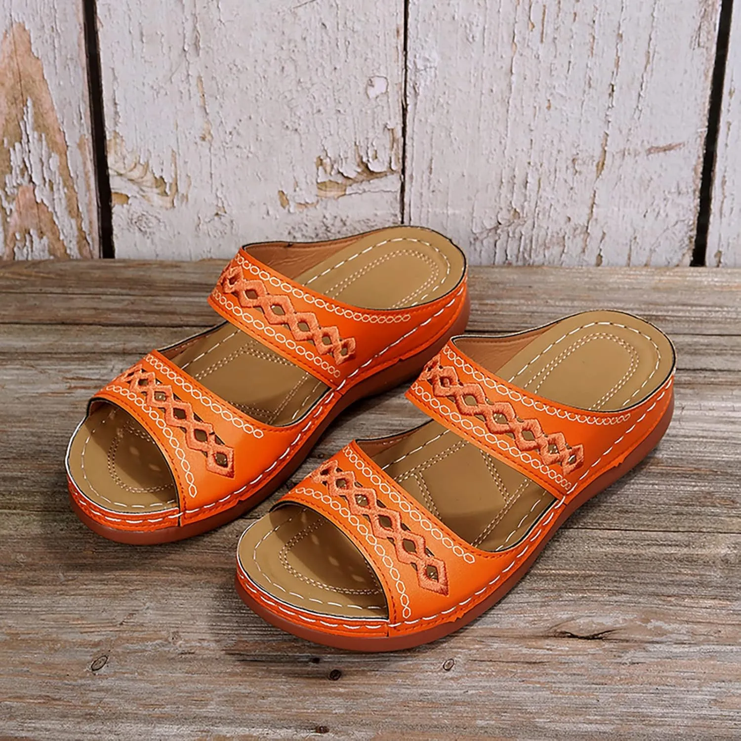 Cathalem Summer Sandals for Women 2024, Orthopedic Wedge Sandals for Women Dressy Summer Walking Sandals with Arch Support