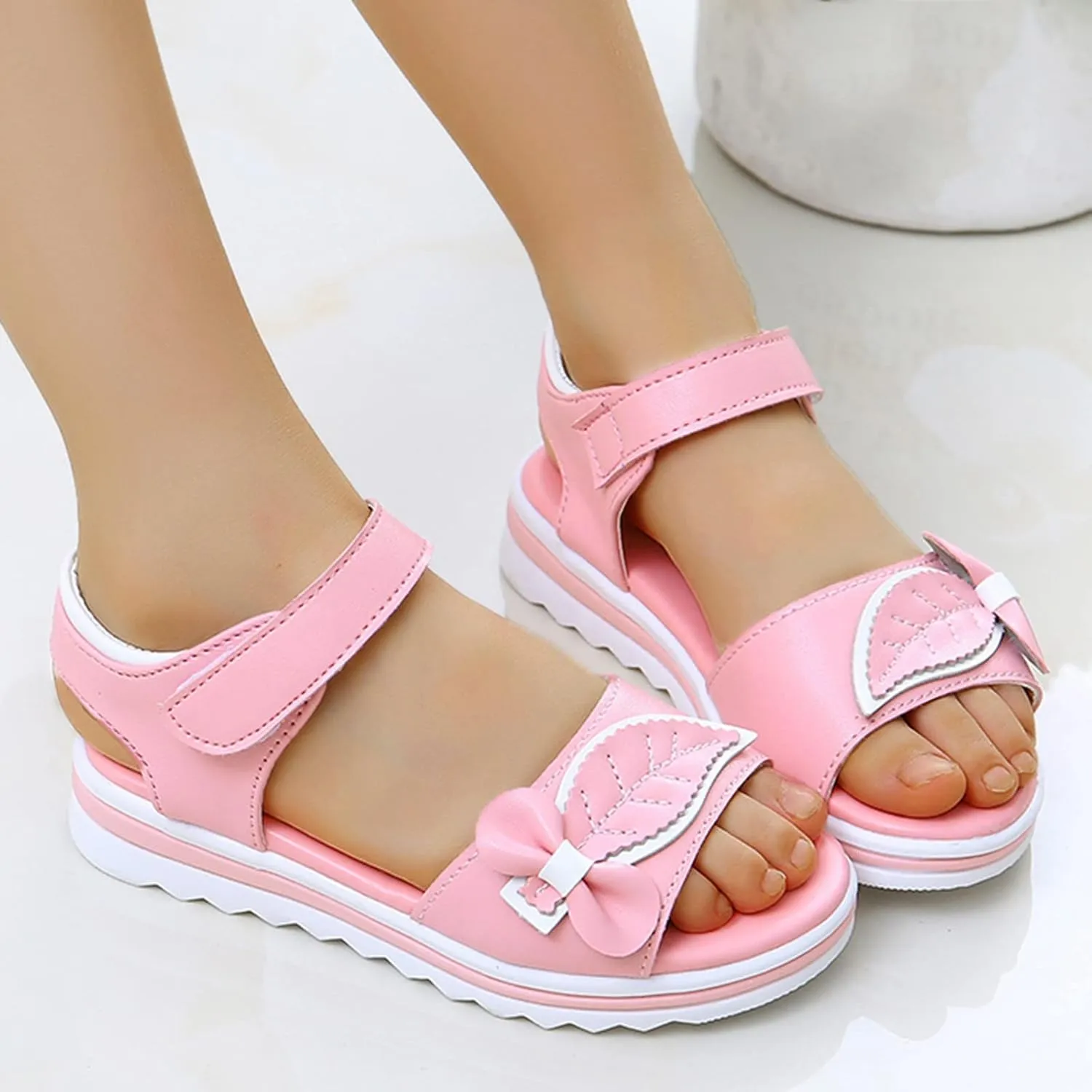 Children Shoes Fashion Flower Thick Sole Sandals Soft Sole Comfortable Princess Sandals Sandals Size 8 Girls