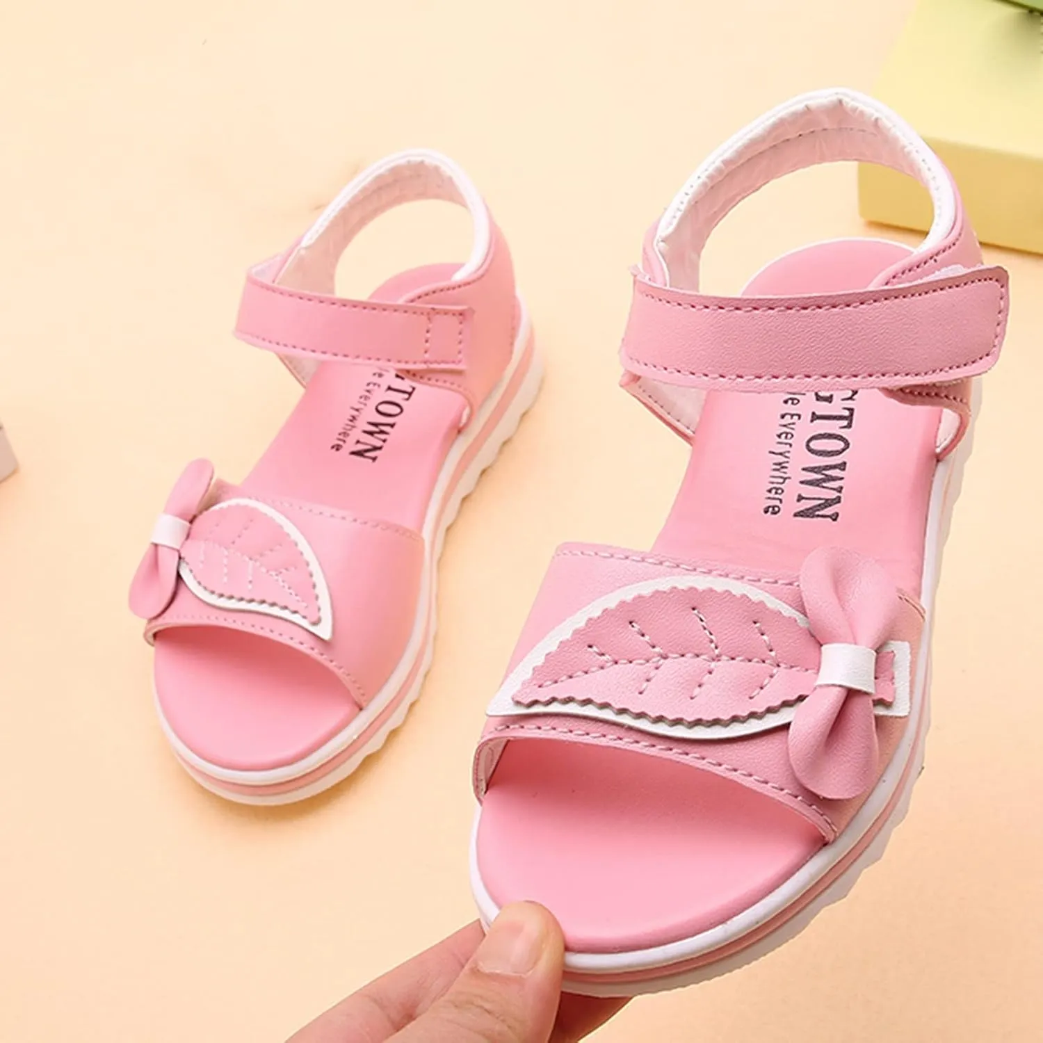 Children Shoes Fashion Flower Thick Sole Sandals Soft Sole Comfortable Princess Sandals Sandals Size 8 Girls