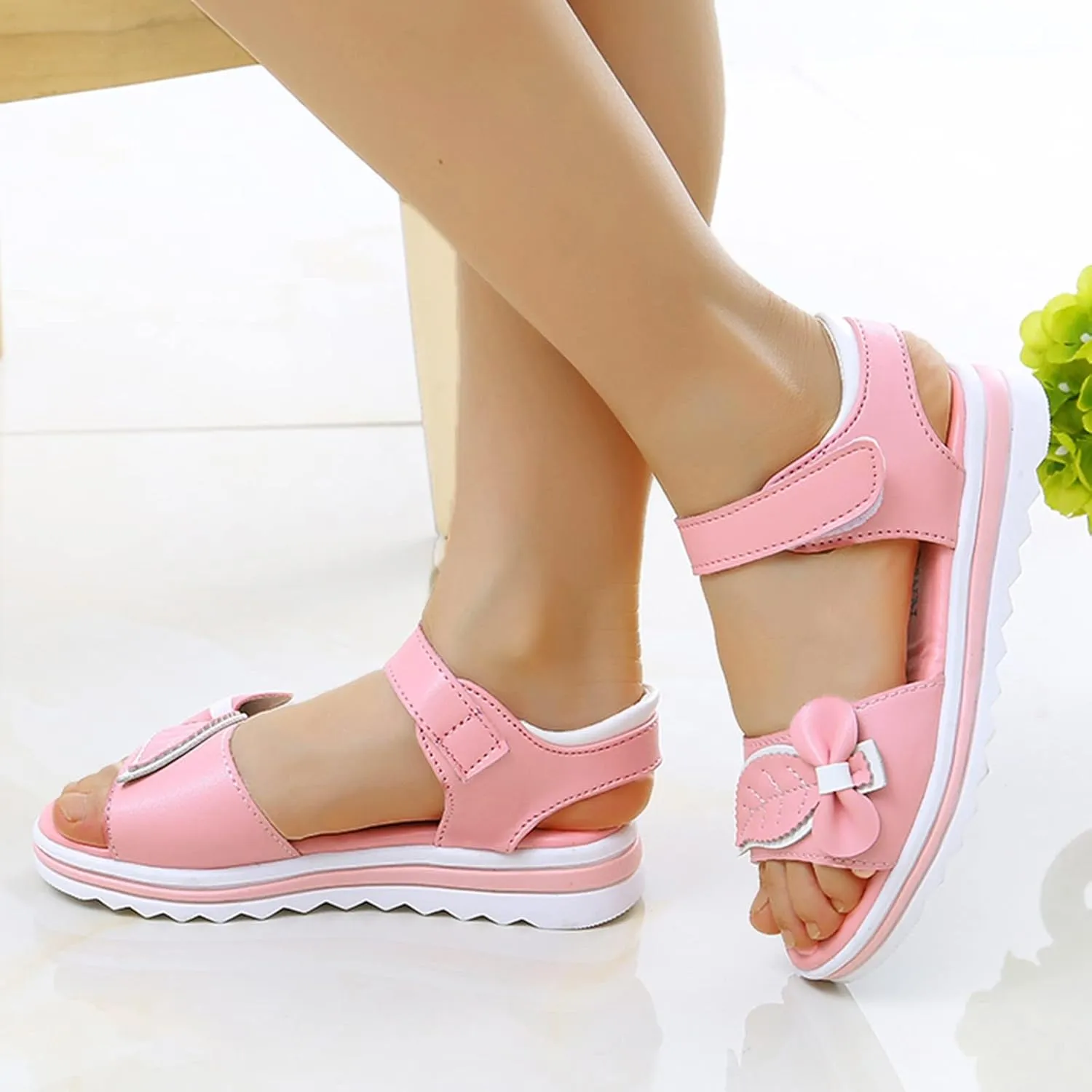 Children Shoes Fashion Flower Thick Sole Sandals Soft Sole Comfortable Princess Sandals Sandals Size 8 Girls