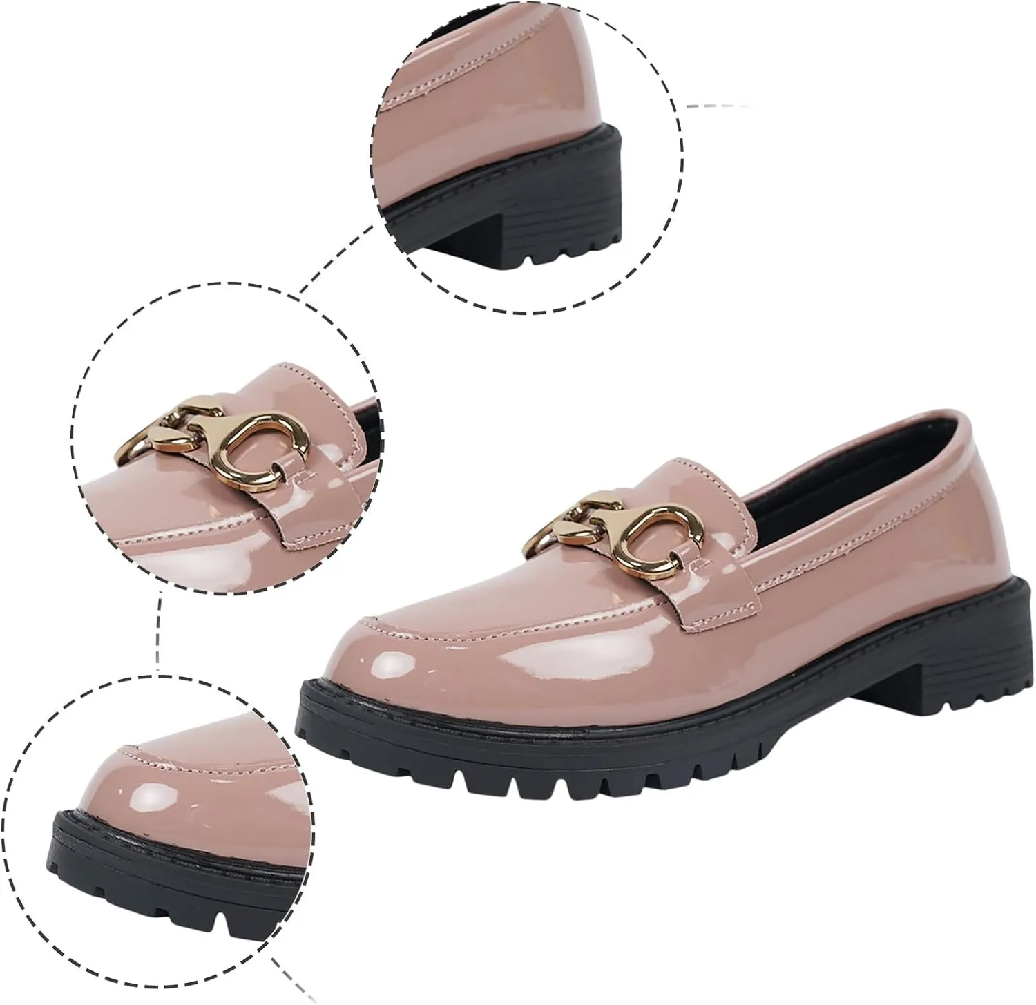 Chunky Loafers Women Platform Penny Loafer Comfort Slip-on Loafers Fashion Work Shoes Casual Business Loafers Shoes
