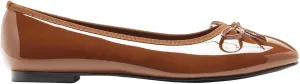 CIDER Bow Decor Square Toe Ballet Mary Jane Flats: Brown, 39