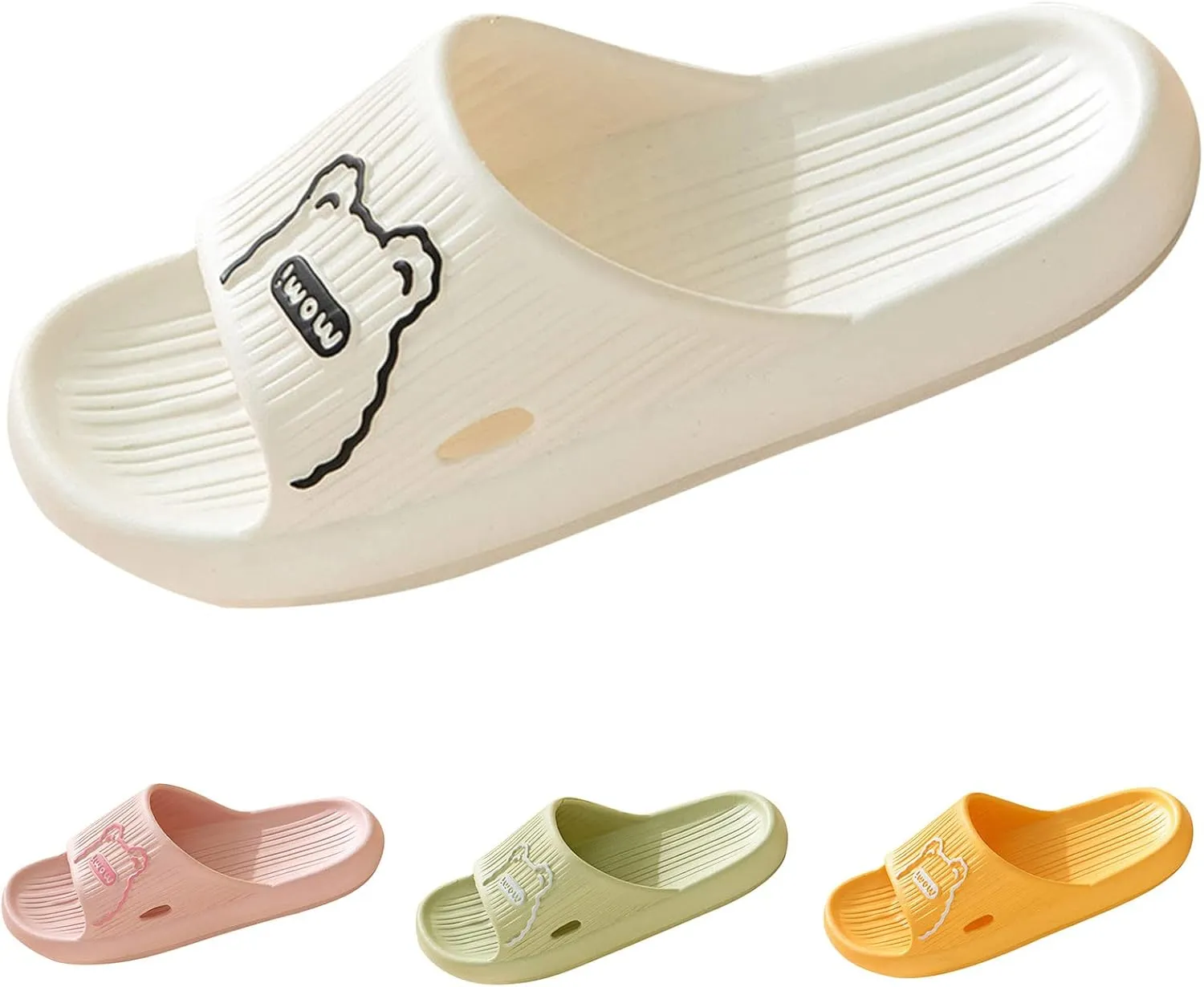 Cloud Slippers for Men Womens Slides Mens Slides Shower Shoes Women Ultra Comfort Soft Sole Drainage Hole Slippers