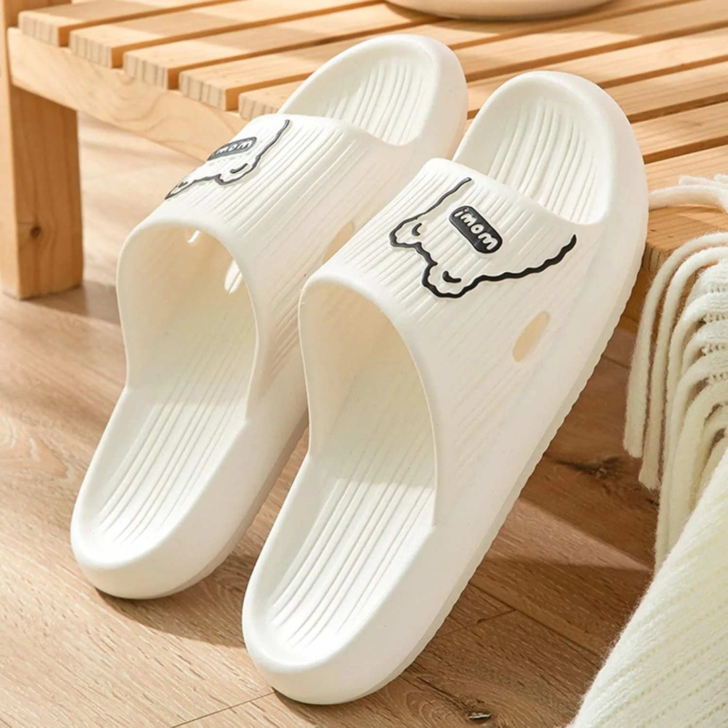 Cloud Slippers for Men Womens Slides Mens Slides Shower Shoes Women Ultra Comfort Soft Sole Drainage Hole Slippers
