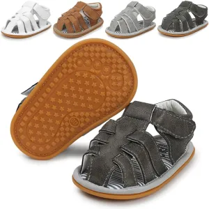 COSANKIM Infant Baby Boys Girls Summer Sandals Non Slip Soft Sole Toddler First Walker Crib Shoes (0-18 Months)