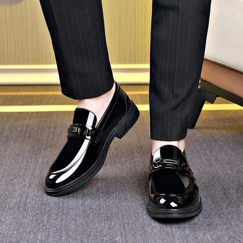 Derby Shoes Men's Oxford Work Formal Shoes Mens Red Dress Leather Office Men's Brogue Oxfords Shoes(7.5)
