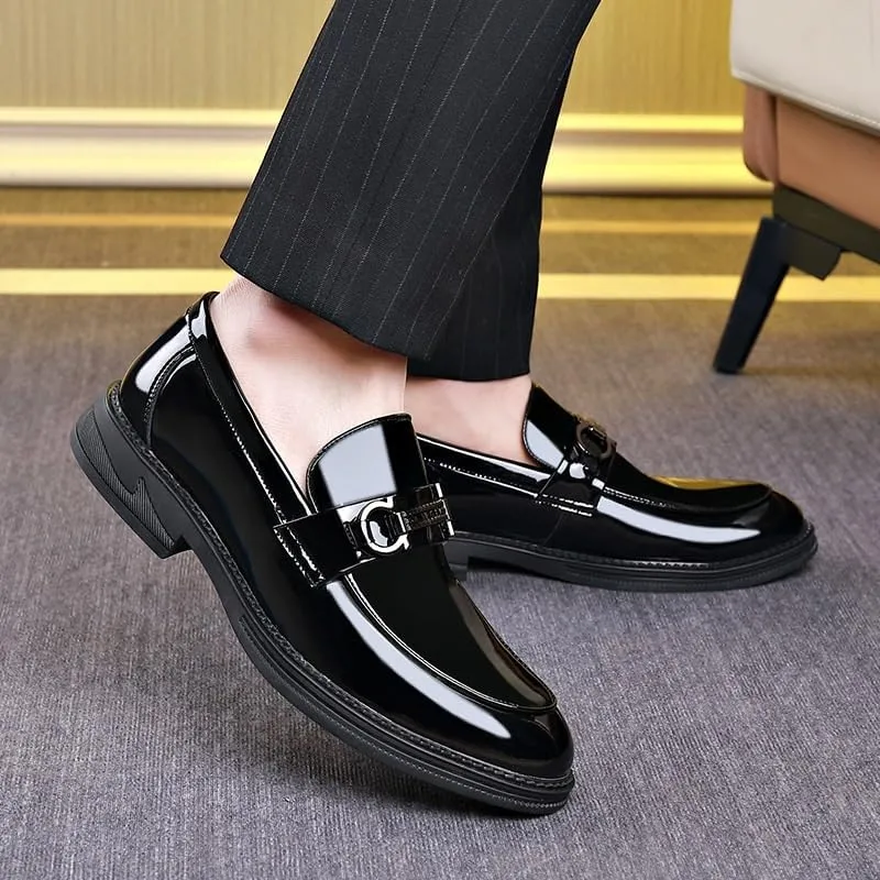 Derby Shoes Men's Oxford Work Formal Shoes Mens Red Dress Leather Office Men's Brogue Oxfords Shoes(7.5)