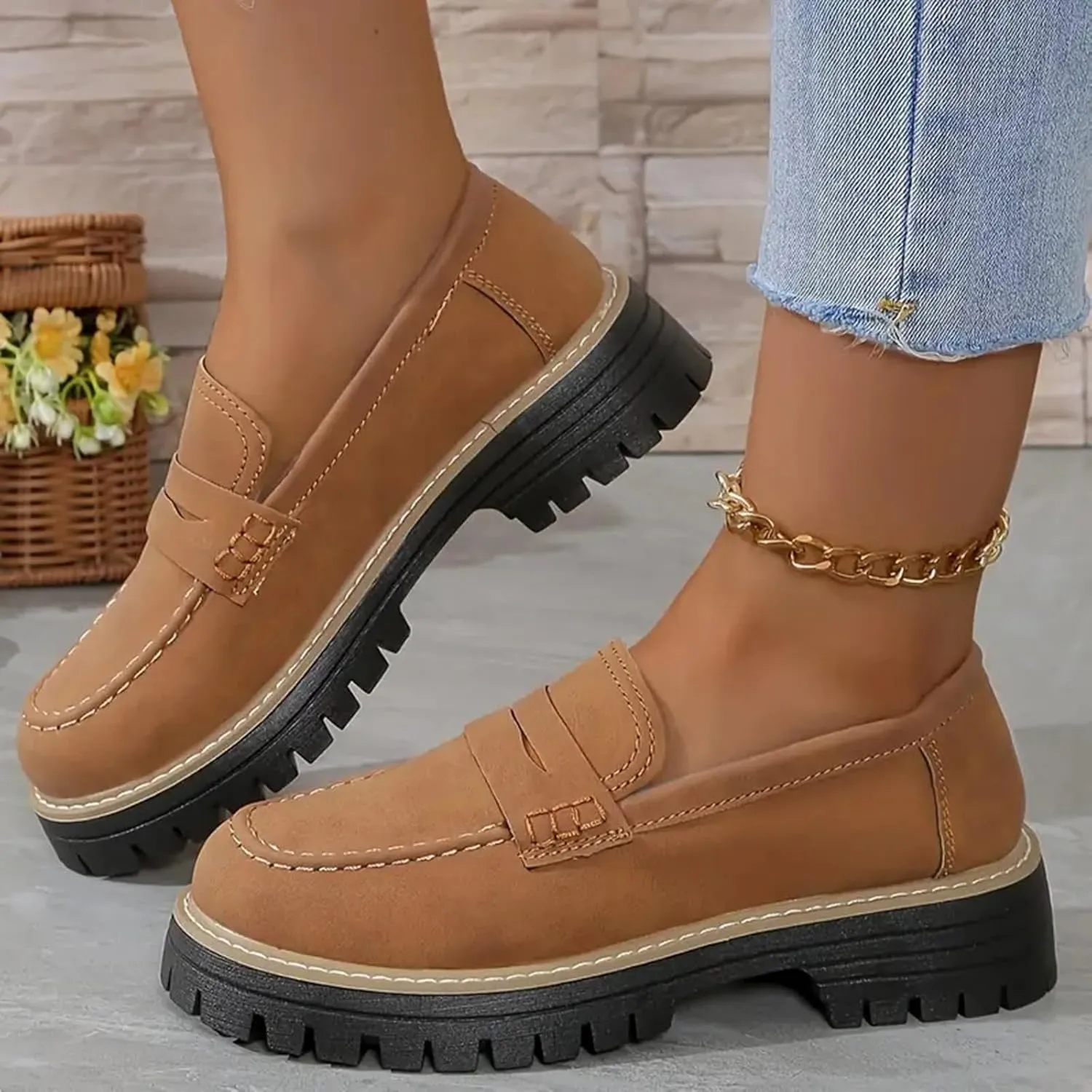 Dheva-C Orthoture-Orthopedic Loafers Shoes for Women Comfort Orthopedic Shoes Womens Round Toe Platform Walking Shoes,