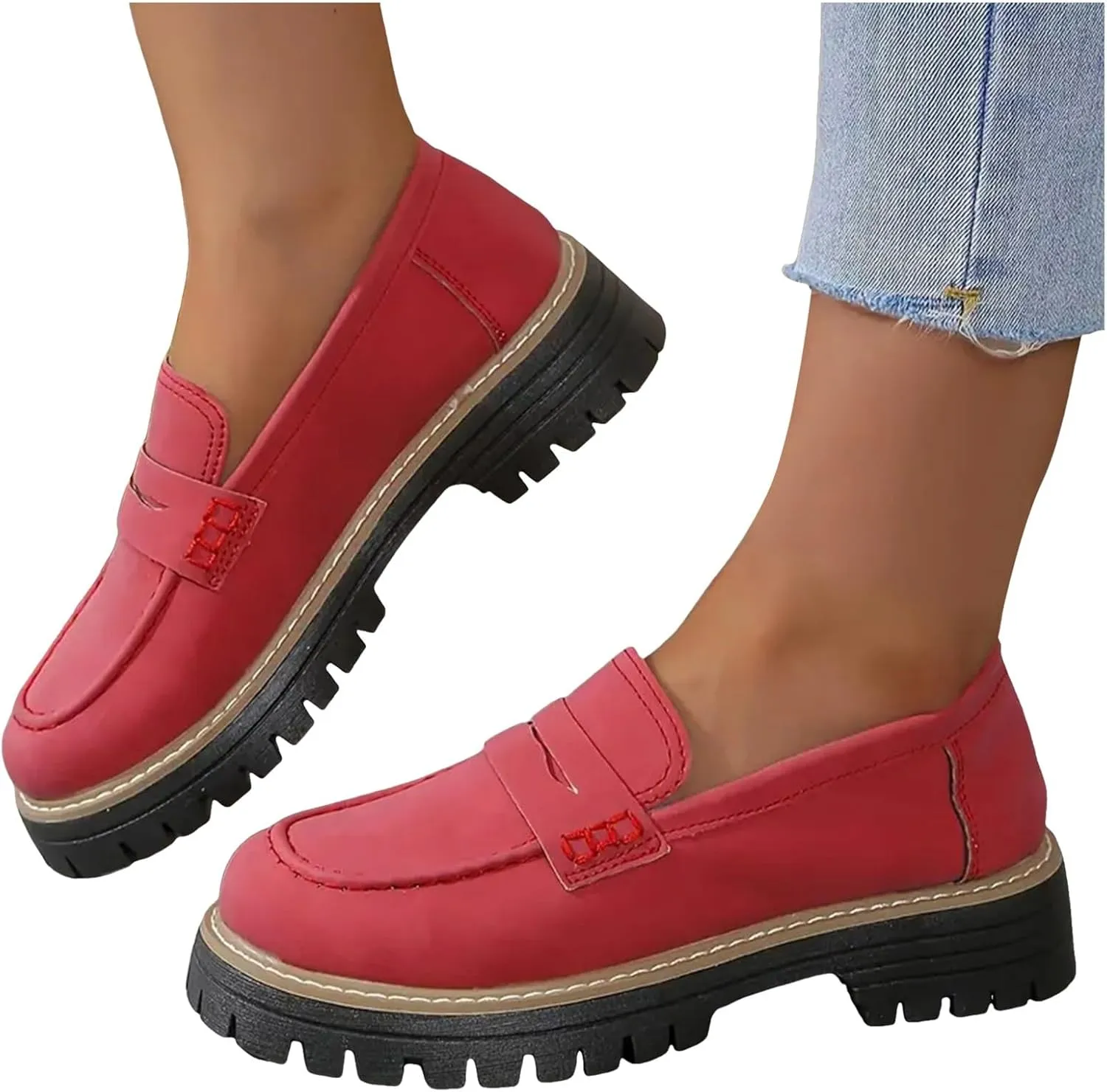 Dheva-C Orthoture-Orthopedic Loafers Shoes for Women Comfort Orthopedic Shoes Womens Round Toe Platform Walking Shoes,