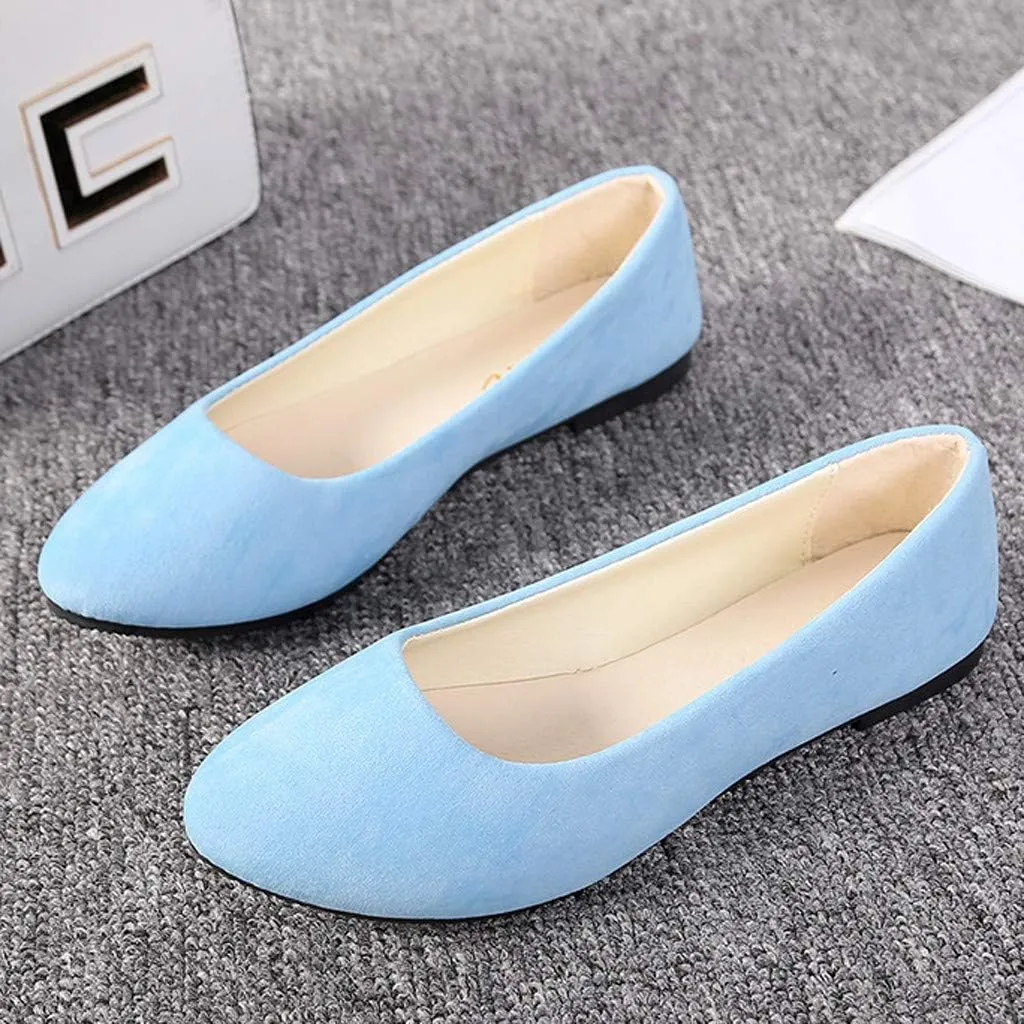 Dress Flats for Women Slip On Walking Shoes Solid Business Shoes Comfort Flat Shoes Ballet Flats Shoes Loafers