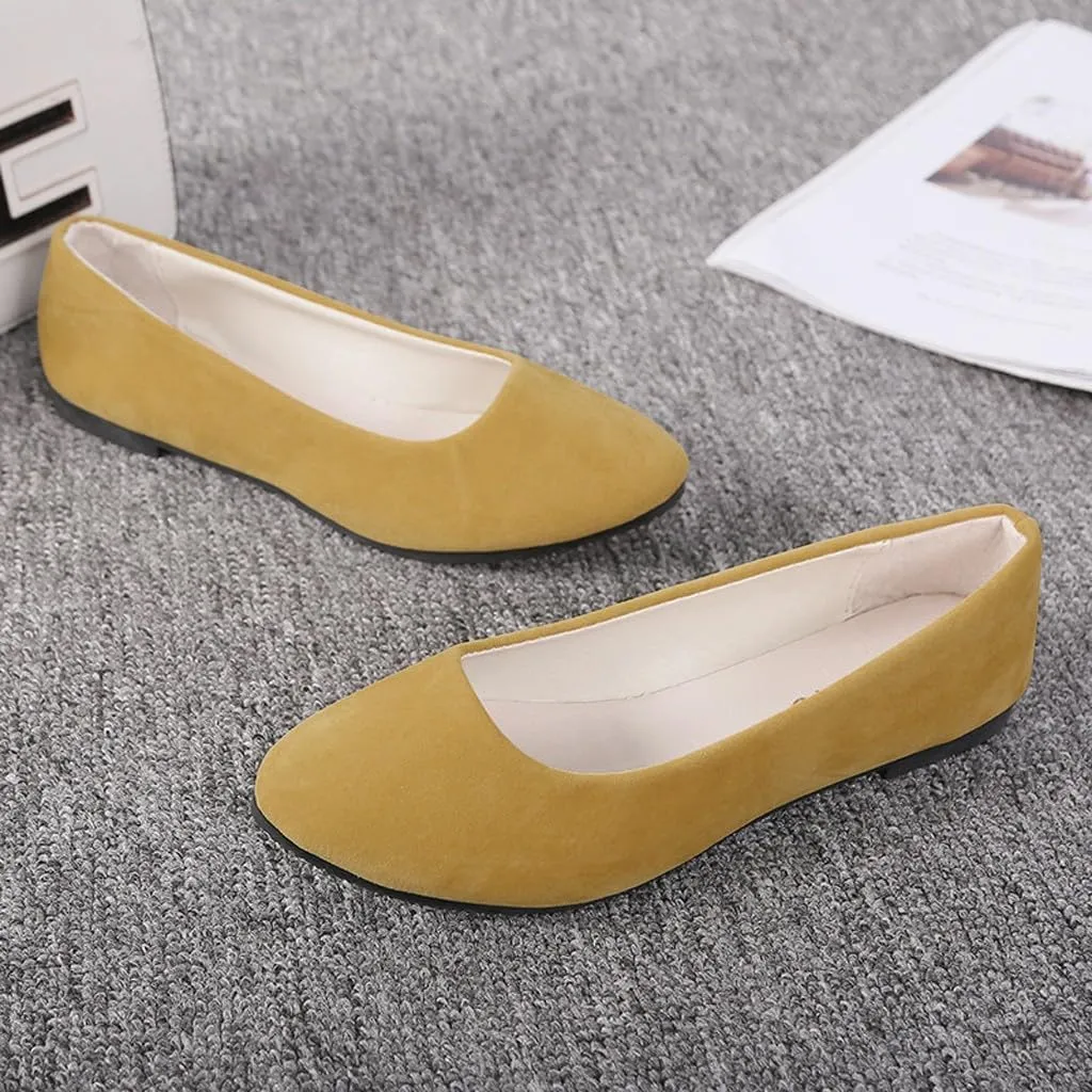 Dress Flats for Women Slip On Walking Shoes Solid Business Shoes Comfort Flat Shoes Ballet Flats Shoes Loafers