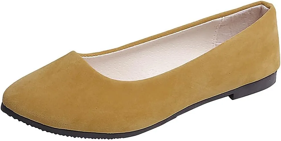 Dress Flats for Women Slip On Walking Shoes Solid Business Shoes Comfort Flat Shoes Ballet Flats Shoes Loafers