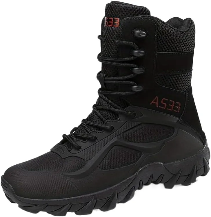Durable Men's Tactical Hiking Boots - Non-Slip Snow Boots for Winter Outdoor Activities