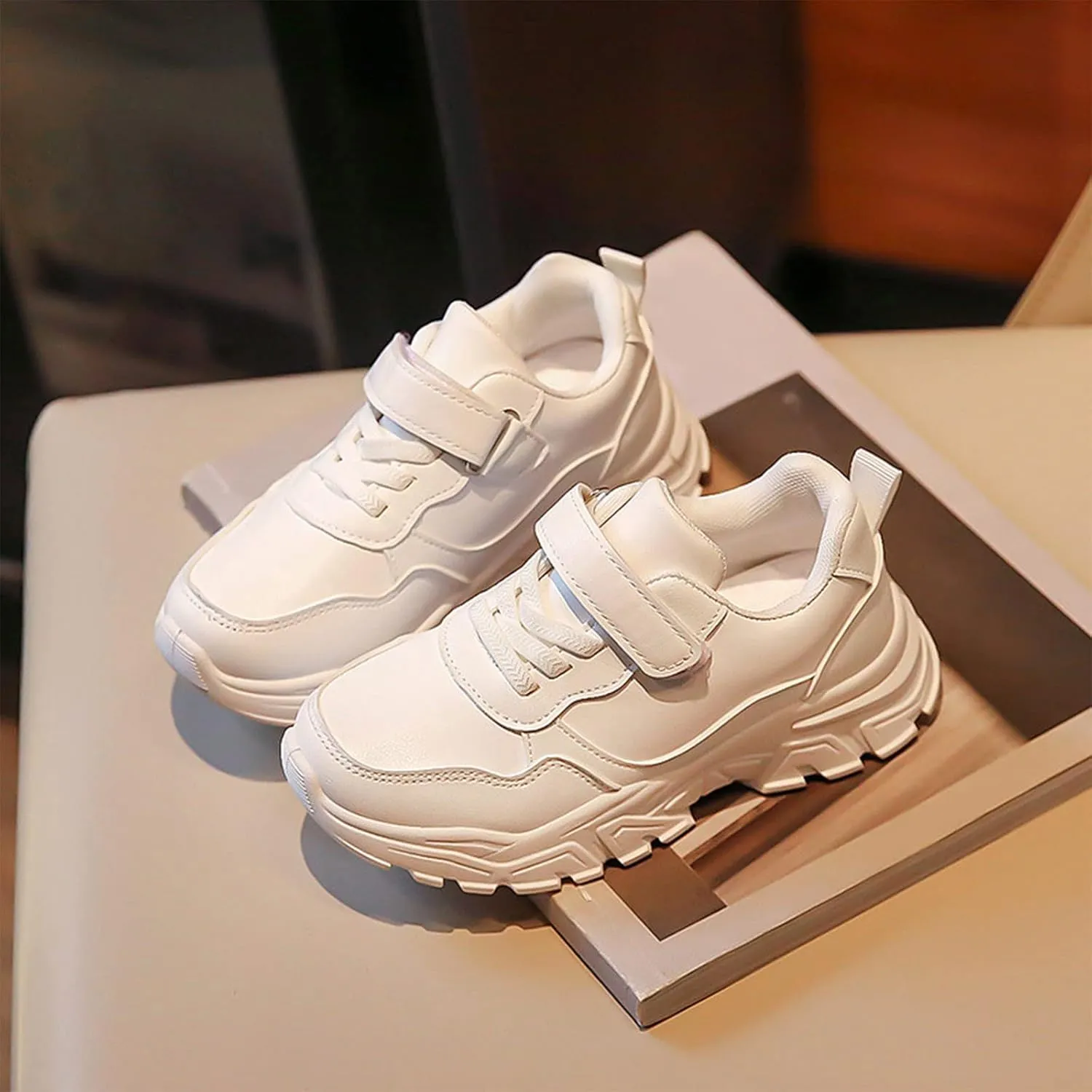 Fashion All Seasons Children Sneakers Boys And Girls Flat Sole Solid Color Comfortable Light Run Girls Boots