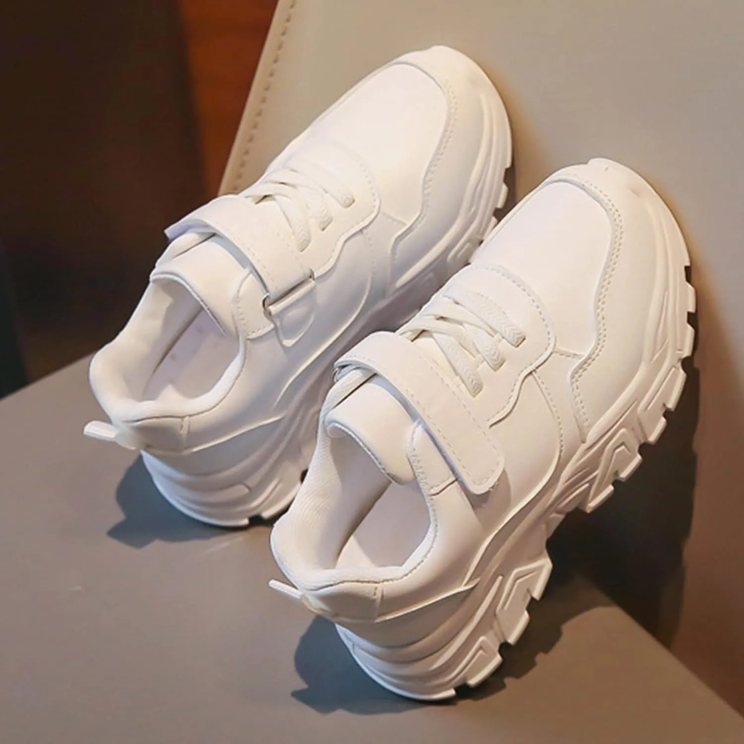 Fashion All Seasons Children Sneakers Boys And Girls Flat Sole Solid Color Comfortable Light Run Girls Boots