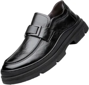 Fashion Men Shoes Suede Vamp Moccasins Shoe Office Solid Color Round Toe Slip On