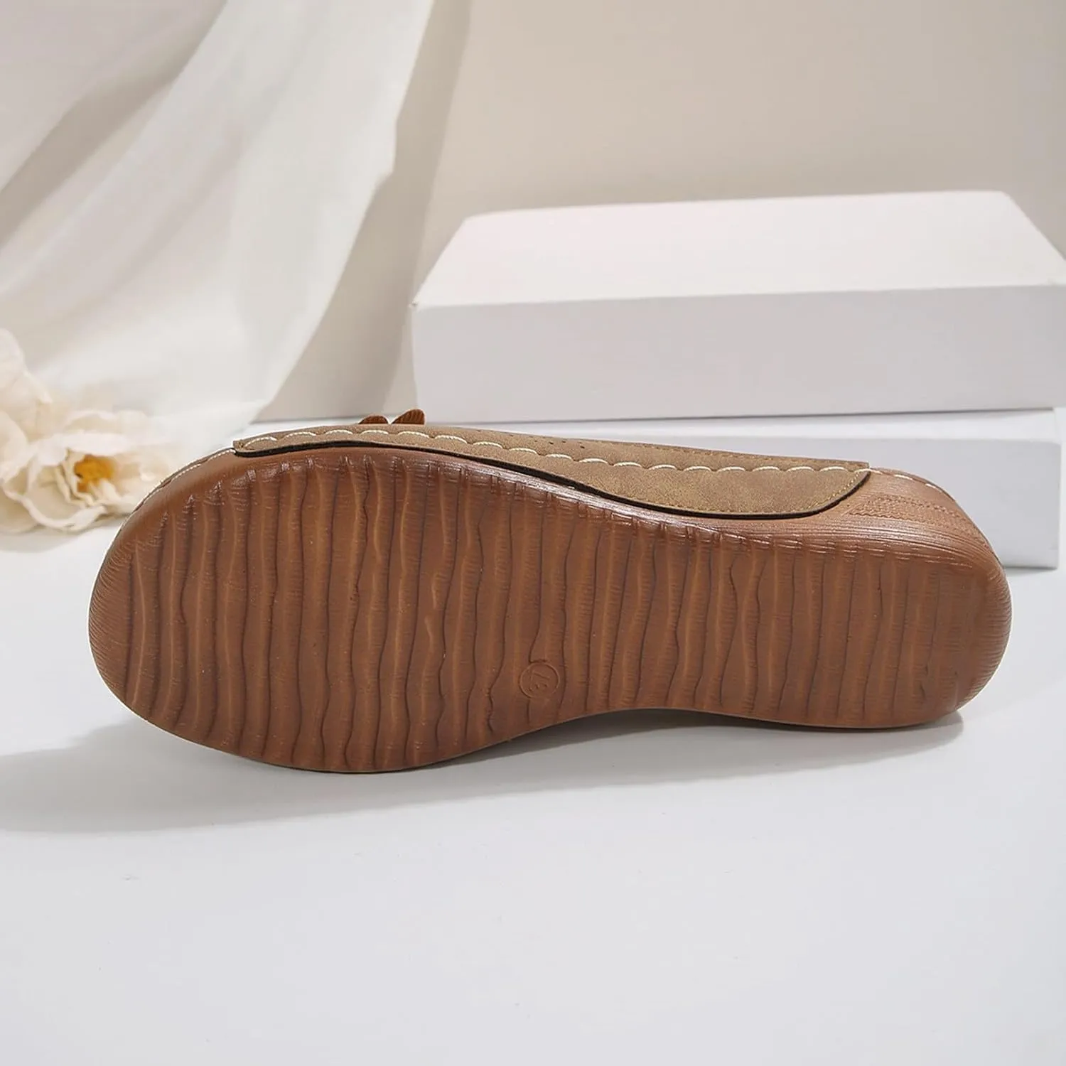 Flowers Orthopedic Sandals for Women Arch Support Fish Mouth Open Toe Leather Slippers Wedge Platform Sandal