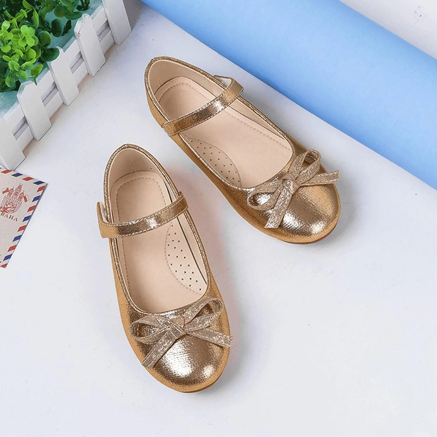 Girls Kids Loafers Sandals Leather Soft Sole Slide Shoes Toddler Summer Casual Bow Beach Soft Dress Dance Shoes Comfy