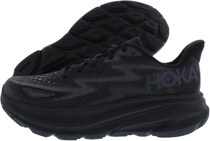 HOKA Clifton 9 Women's Road Running Shoes Sneakers (Black/Black, US Footwear Size System, Adult, Women, Numeric, Medium, 8)