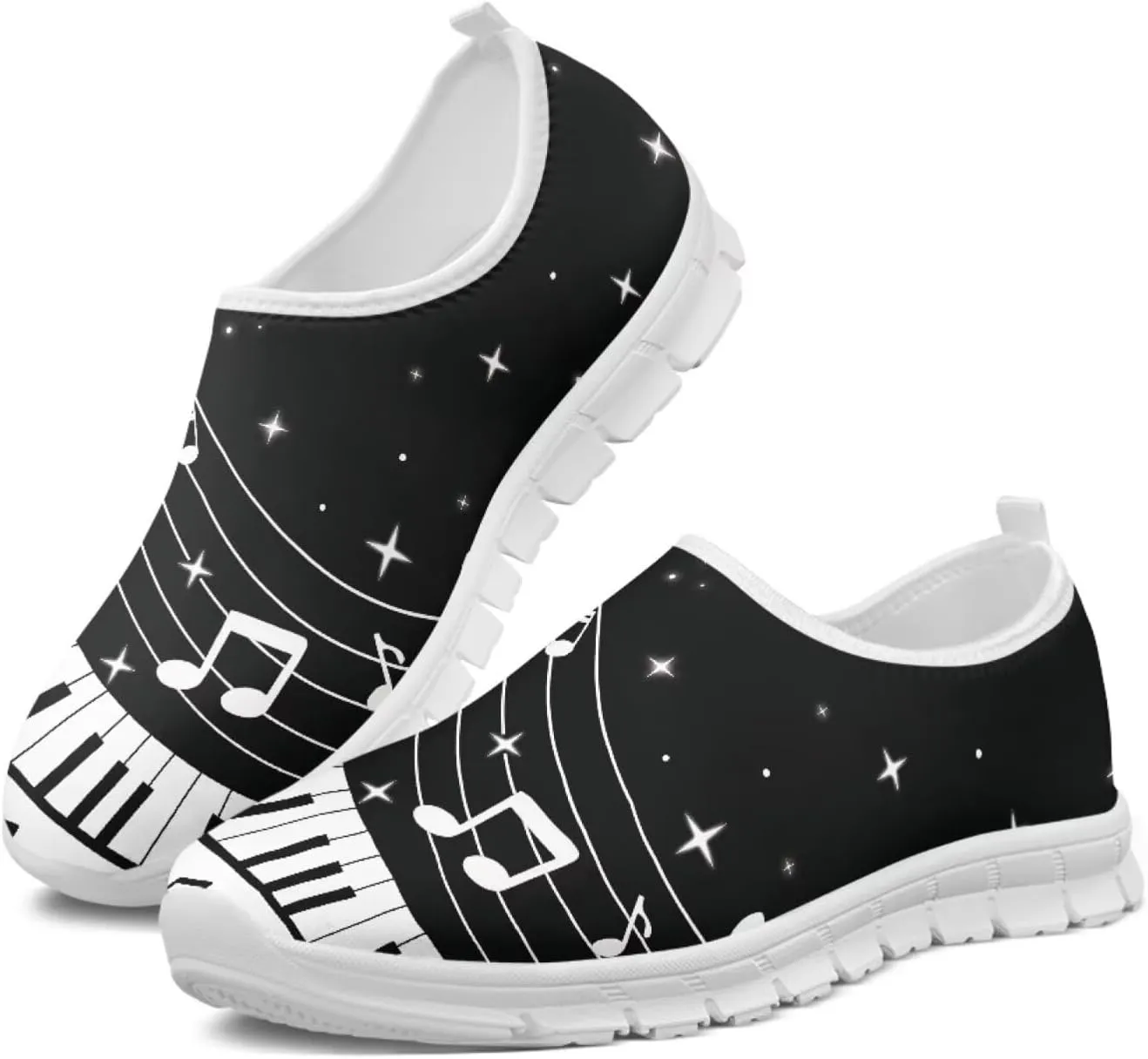 Jeiento Music Style Loafers for Women Comfort Women's Loafers & Slip-Ons Ladies Casual Shoes