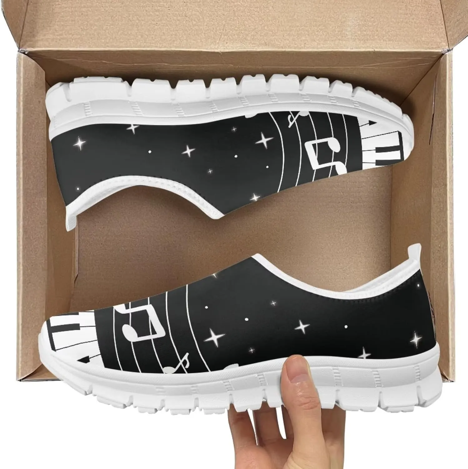 Jeiento Music Style Loafers for Women Comfort Women's Loafers & Slip-Ons Ladies Casual Shoes