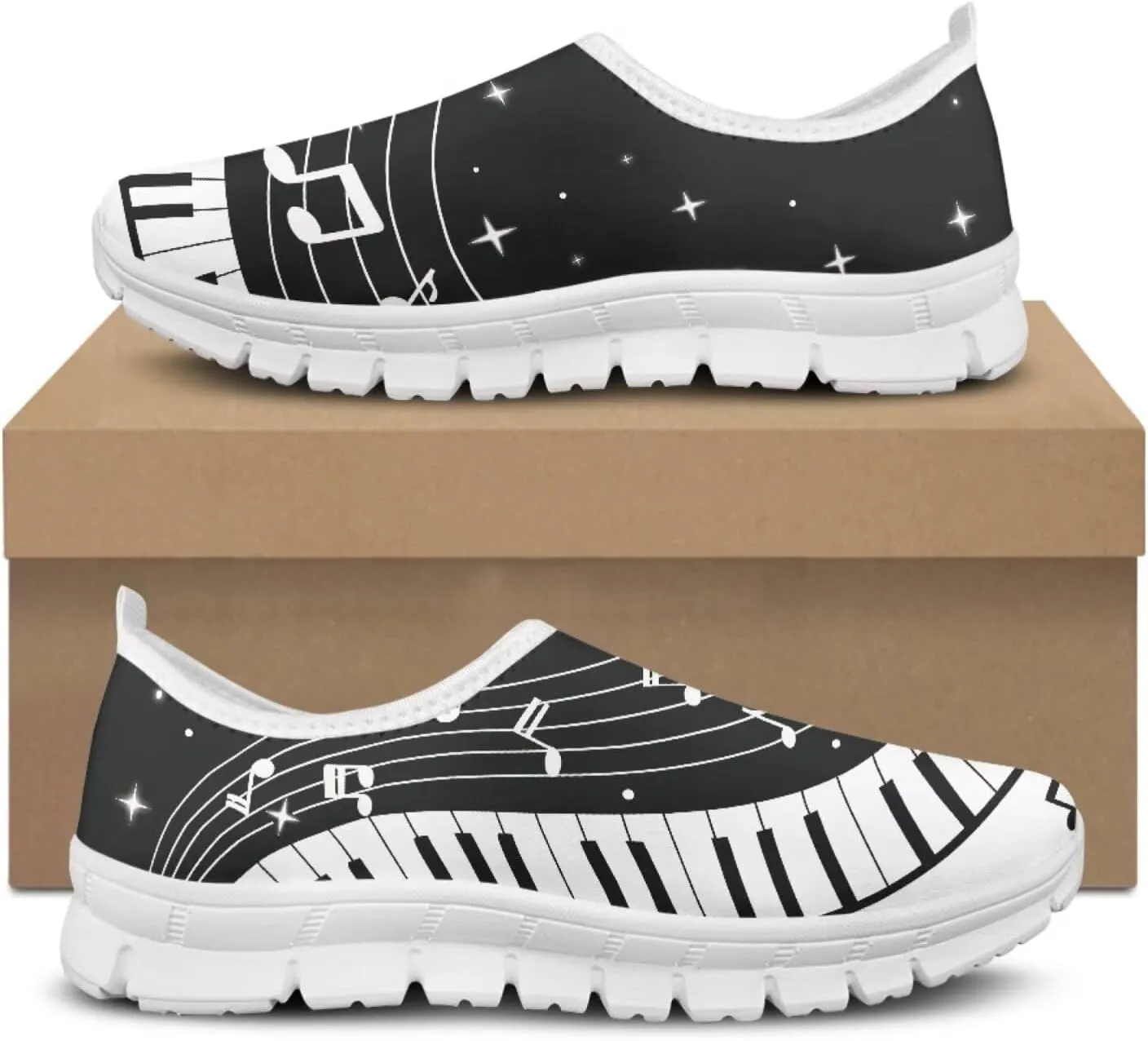 Jeiento Music Style Loafers for Women Comfort Women's Loafers & Slip-Ons Ladies Casual Shoes