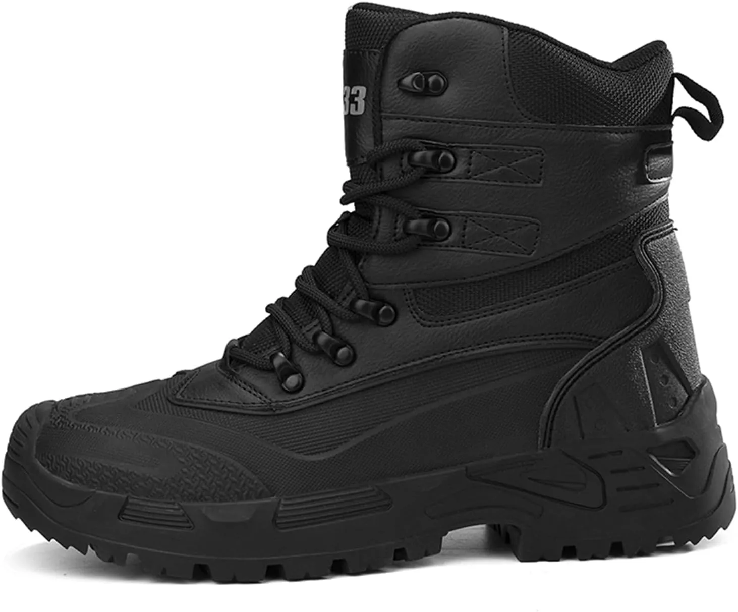 JiuQing Men's Waterproof Tactical Military Boots Anti Slip Platform Combat Boots Outdoor Hiking Work Boots