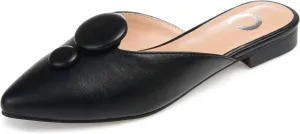 Journee Women's Mallorie Mule Flats Black, 7.5