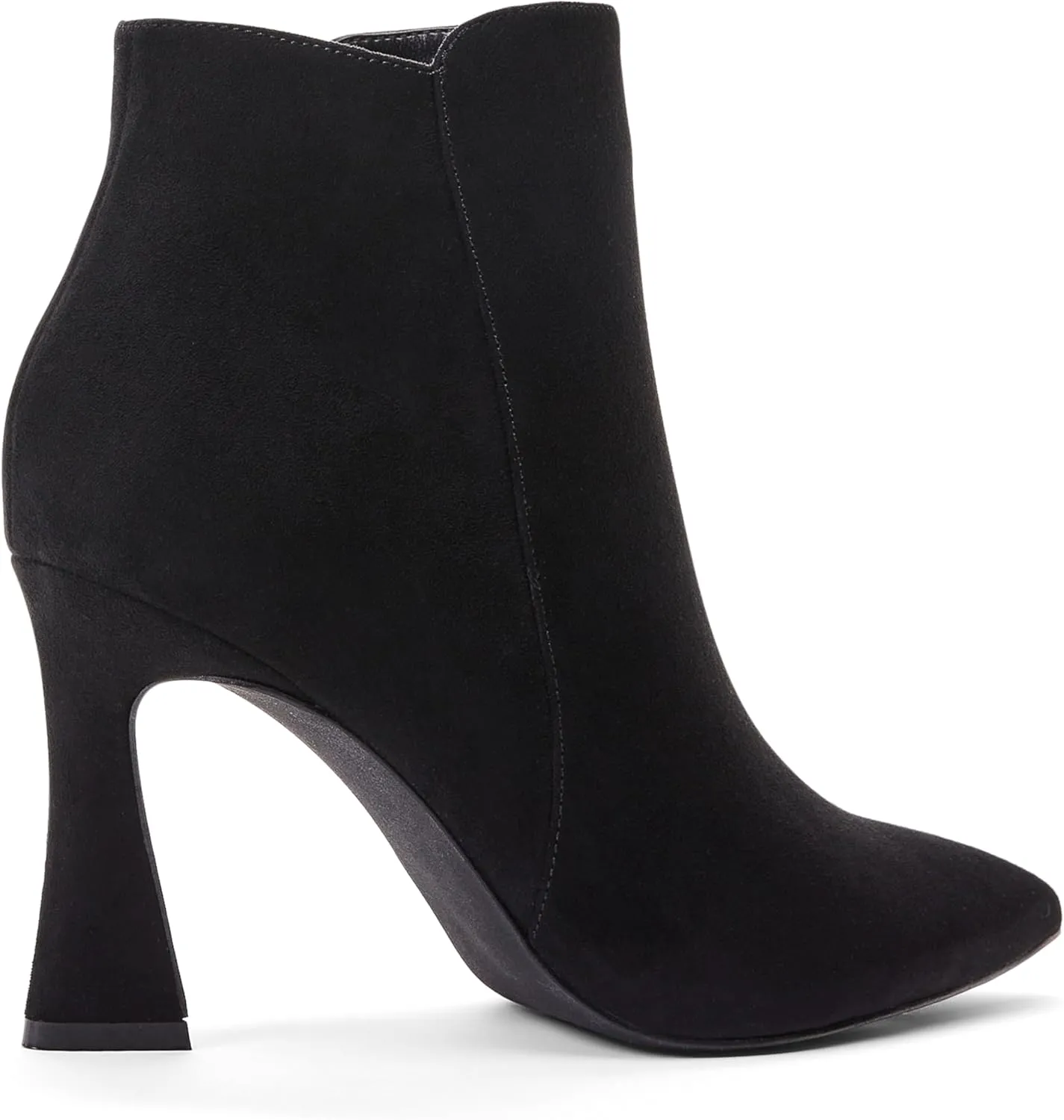 JustFab Womens Kitten Heel Ankle Boots Black Fall Boots Ankle Booties Pointed Toe Short Boots - Yesenia (Size 5, Black)