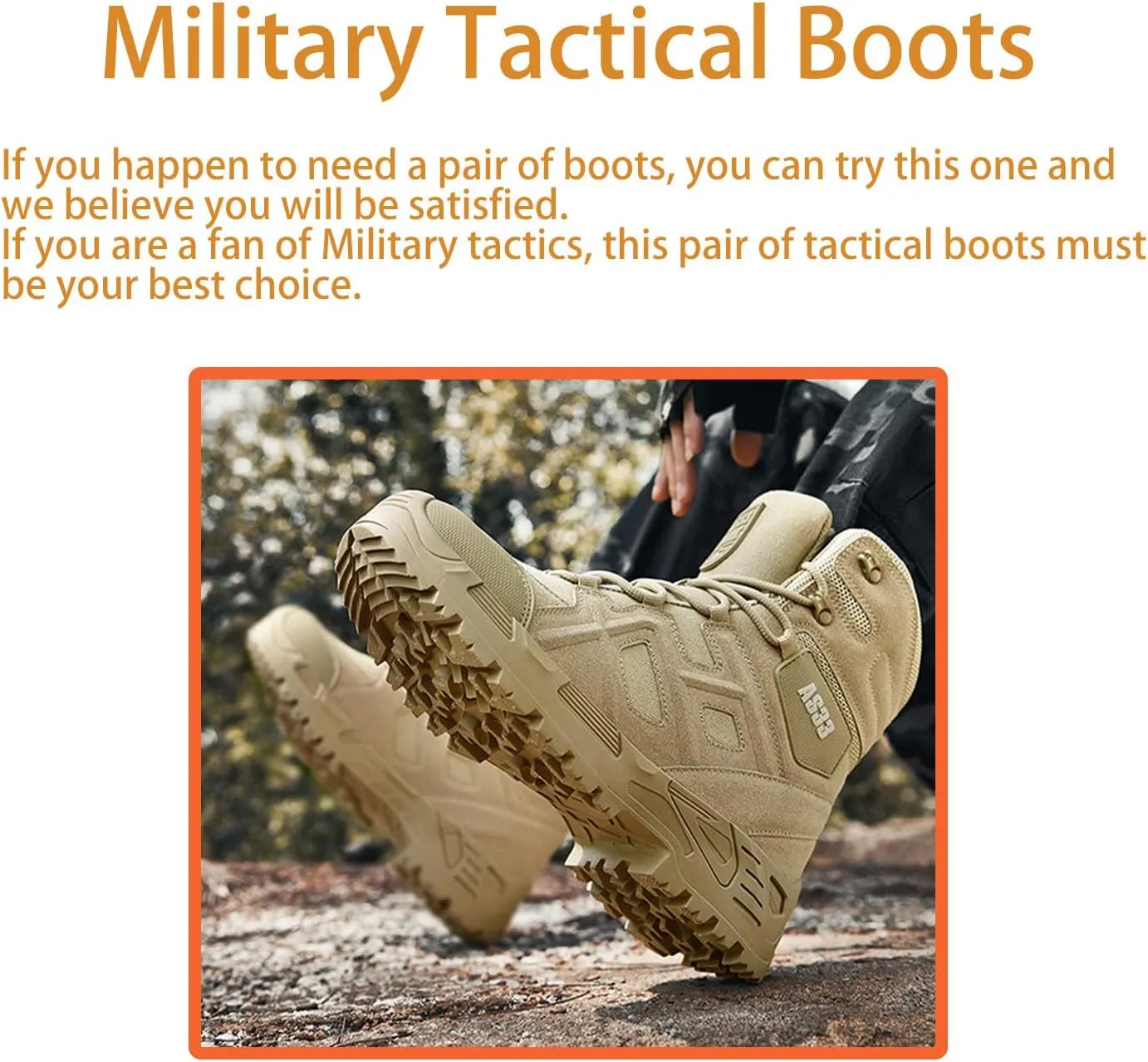 Kervaky Men's tactical boots military boots work boots desert boots durable boots hiking boots combat boots outdoor boots lightweight boots