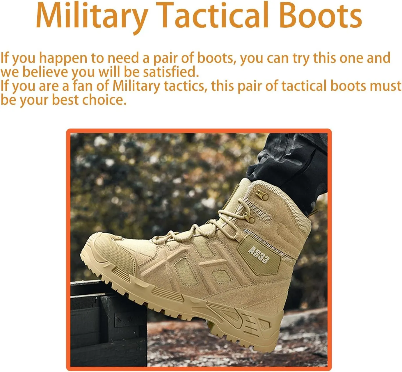 Kervaky Men's tactical boots military boots work boots desert boots durable boots hiking boots combat boots outdoor boots lightweight boots