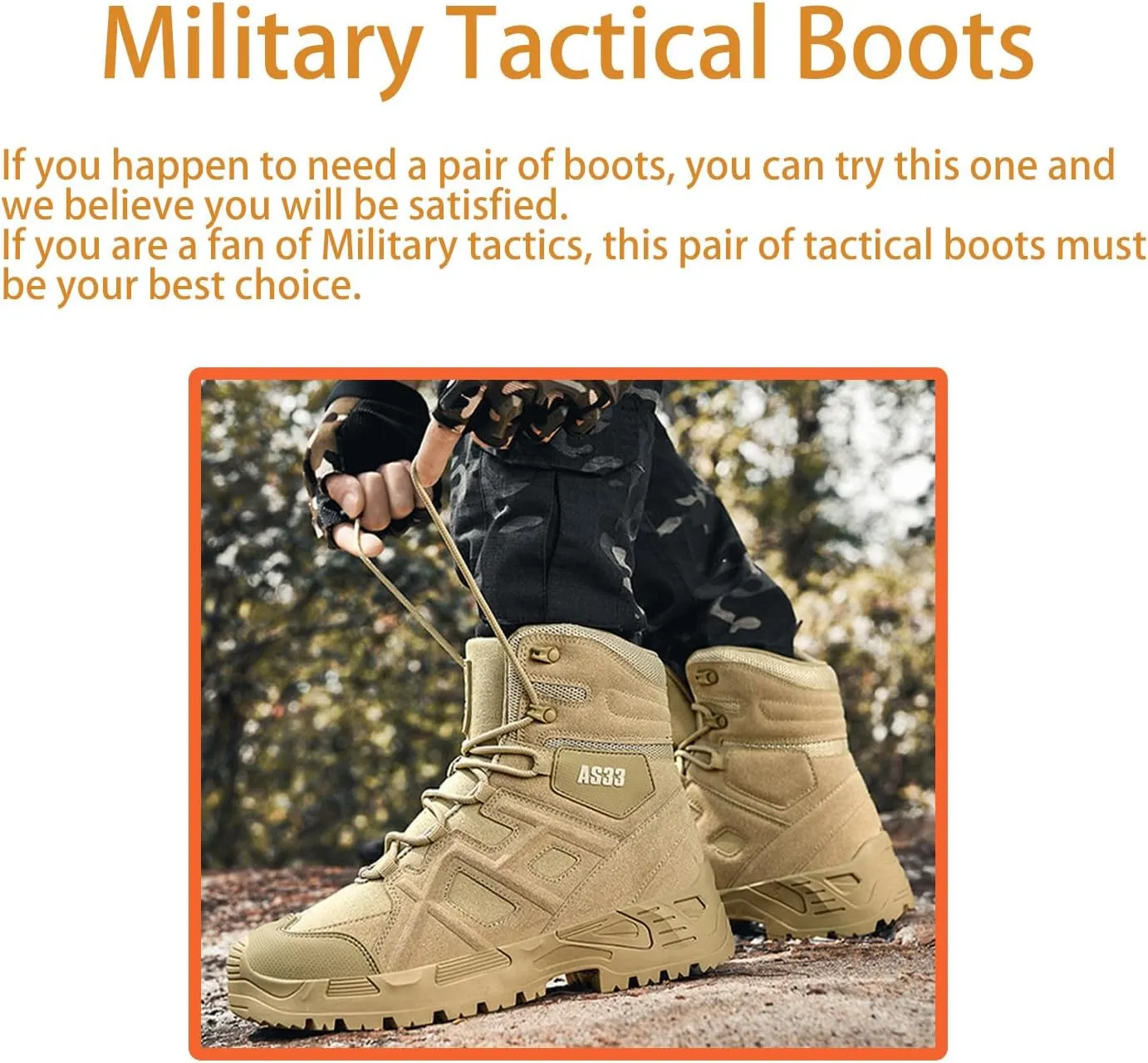 Kervaky Men's tactical boots military boots work boots desert boots durable boots hiking boots combat boots outdoor boots lightweight boots