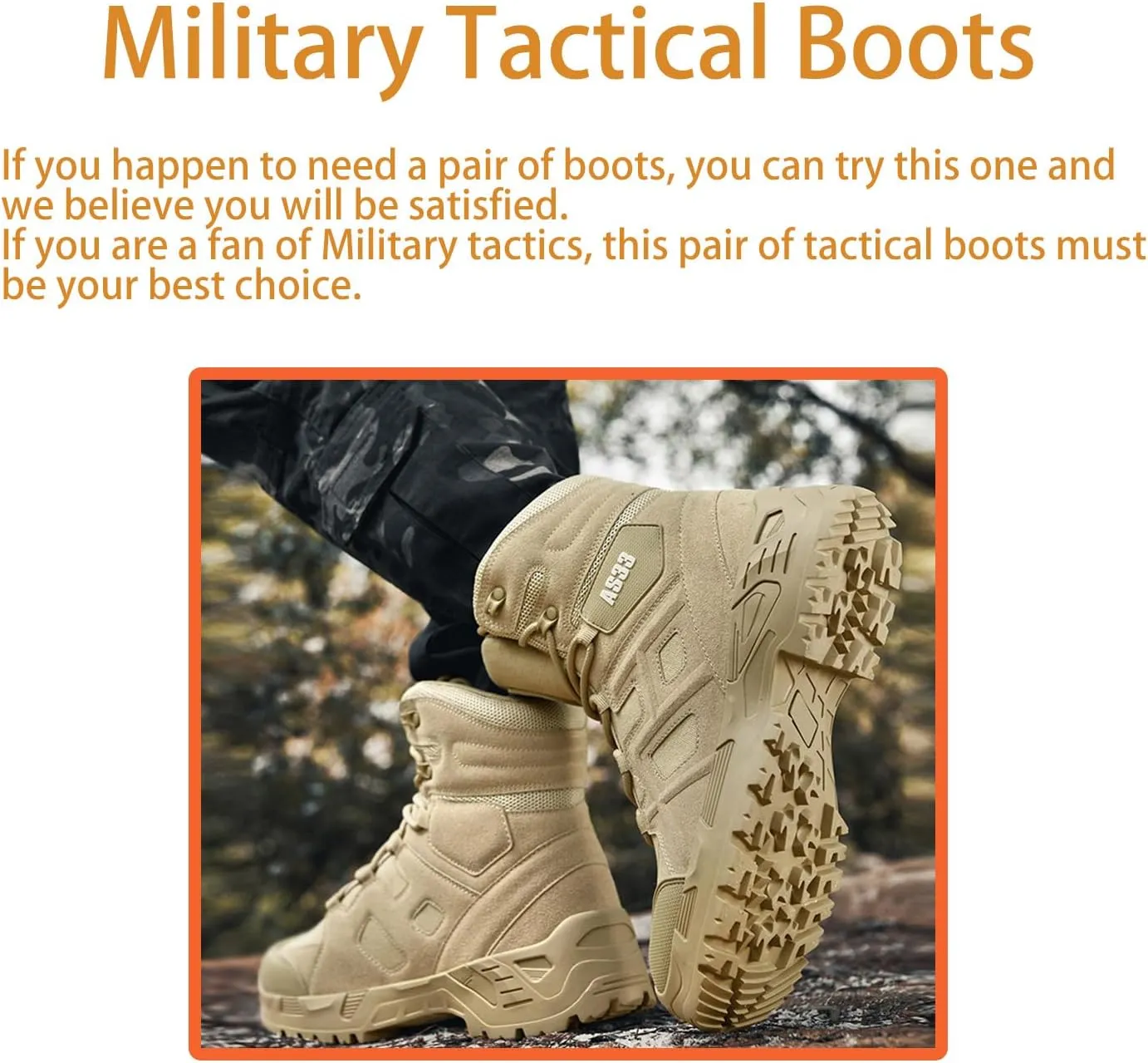 Kervaky Men's tactical boots military boots work boots desert boots durable boots hiking boots combat boots outdoor boots lightweight boots