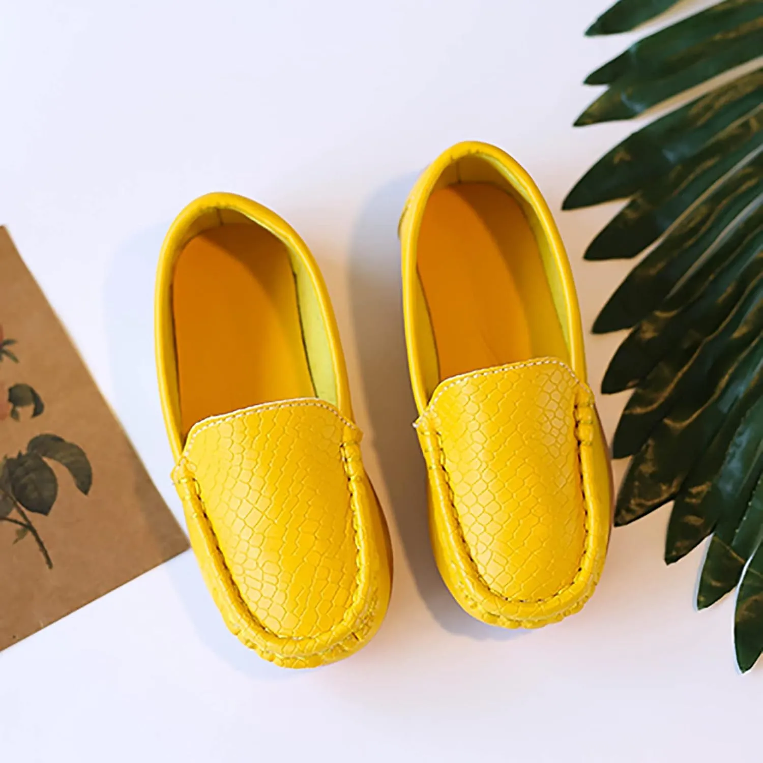 Kids Toddlers Boys Girls Soft Slip On Loafers Slip-On Moccasin Boat Dress Shoes Casual Shoes Formal Leather Flat𝐬