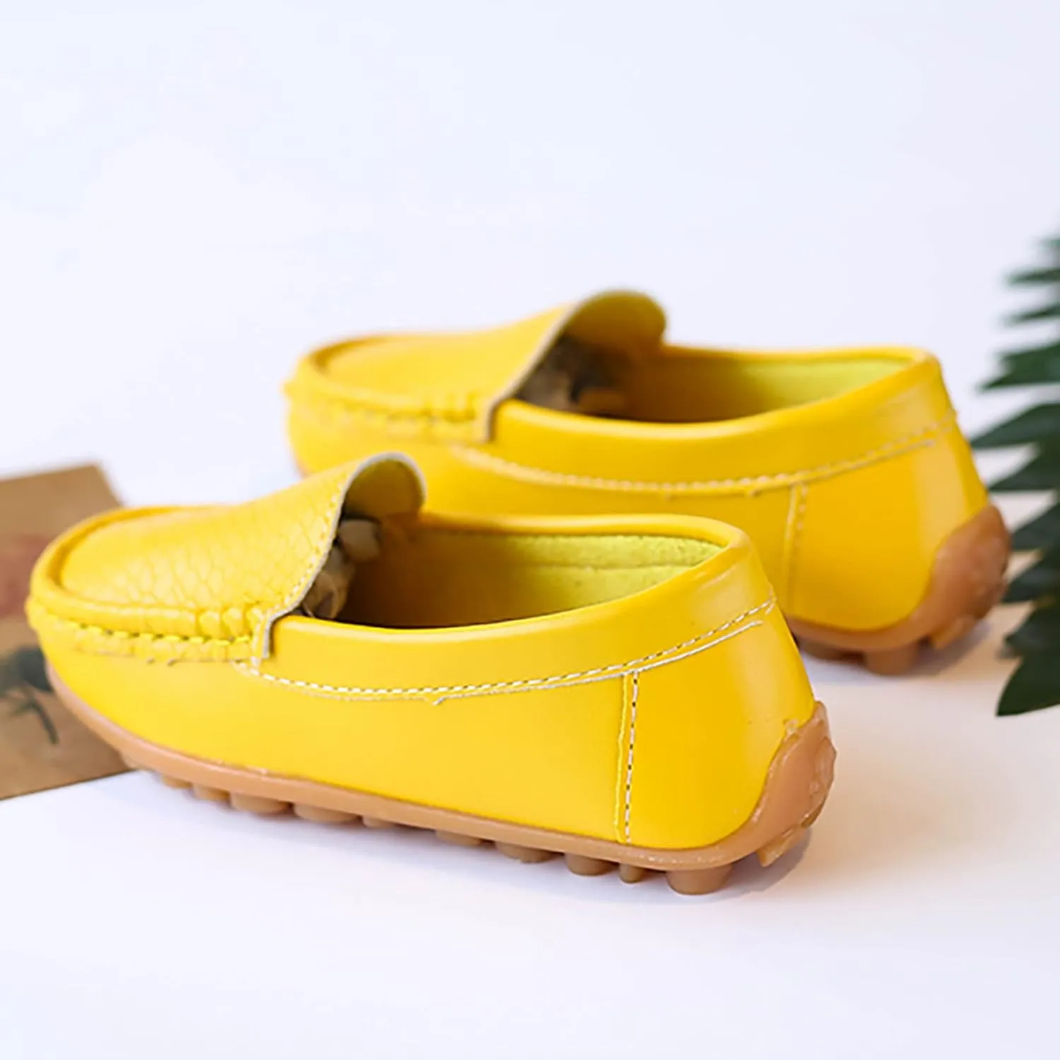 Kids Toddlers Boys Girls Soft Slip On Loafers Slip-On Moccasin Boat Dress Shoes Casual Shoes Formal Leather Flat𝐬