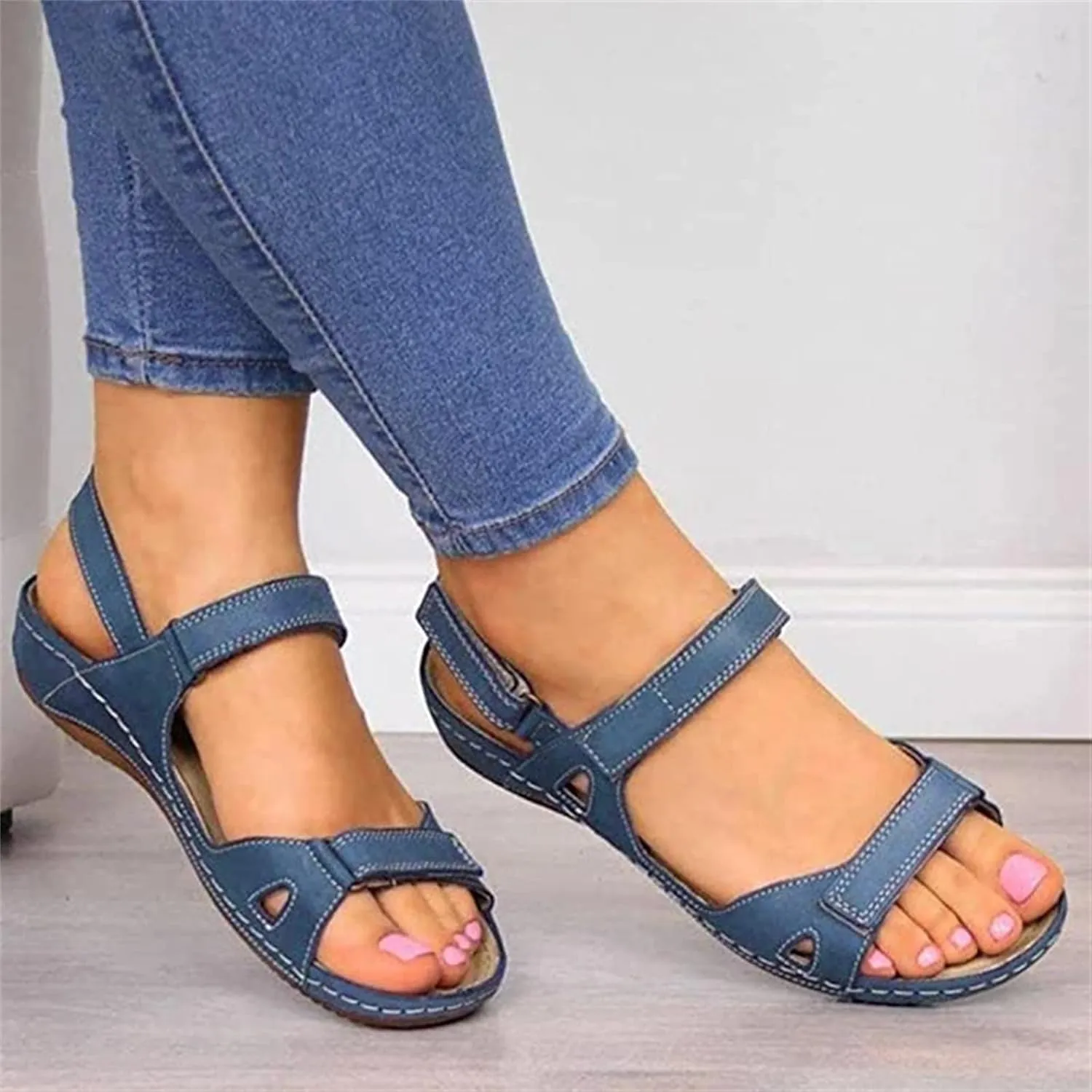 Ladmiple Orthotic Sandals For Women Plantar Fasciitis Fashion Slides Slip On Orthopedic Slipper With Comfortable Arch Support