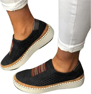 Ladmiple Slip On Shoes Women Casual Arch Support Women's Low Top Sneakers Slip On Canvas Shoes Comfort Platform Walking Shoes Dressy Casual Summer Fashion Non Slip Flats Loafers